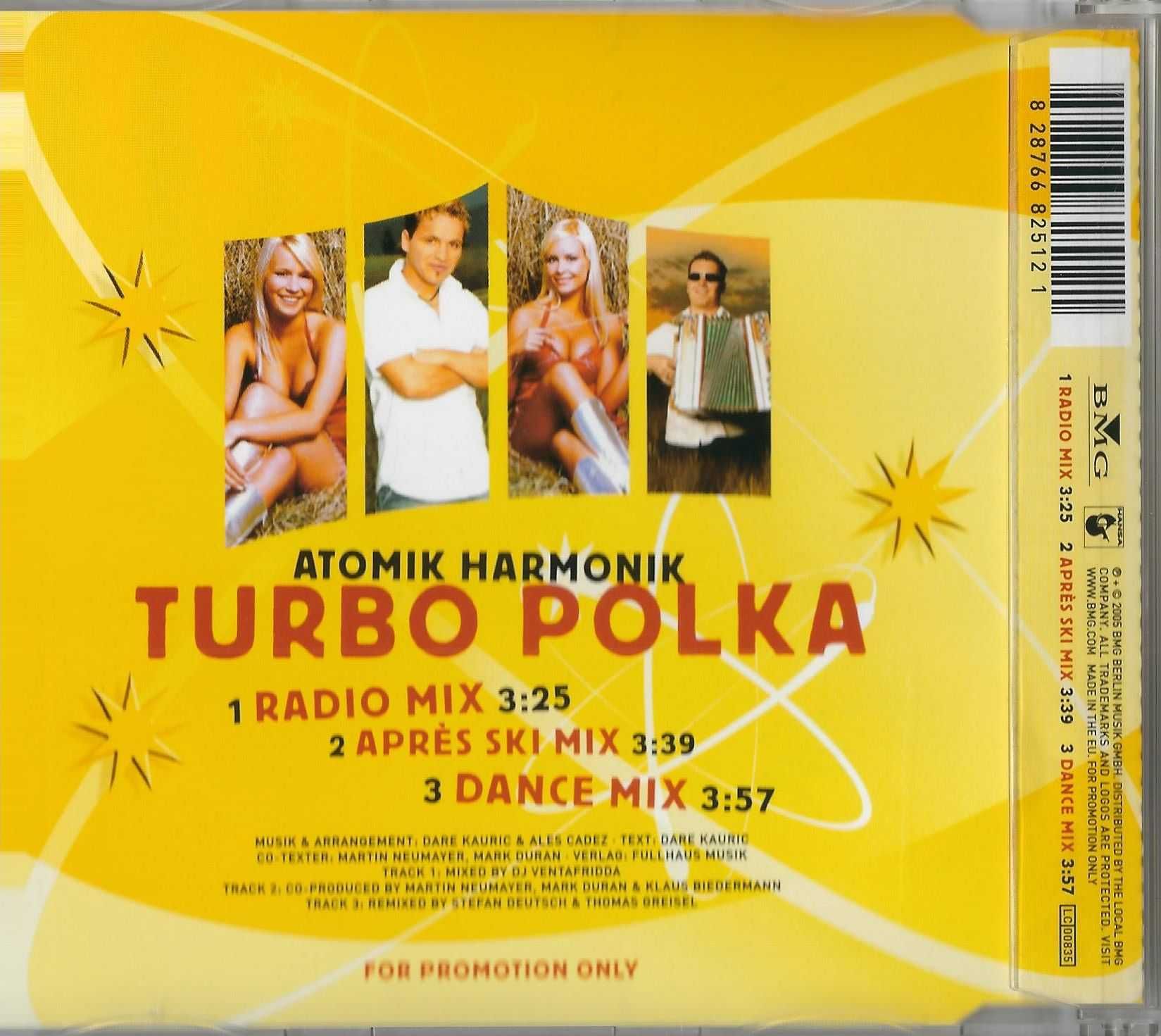 Single CD Atomik Harmonik - Turbo Polka (Promo 2005) (Hansa)