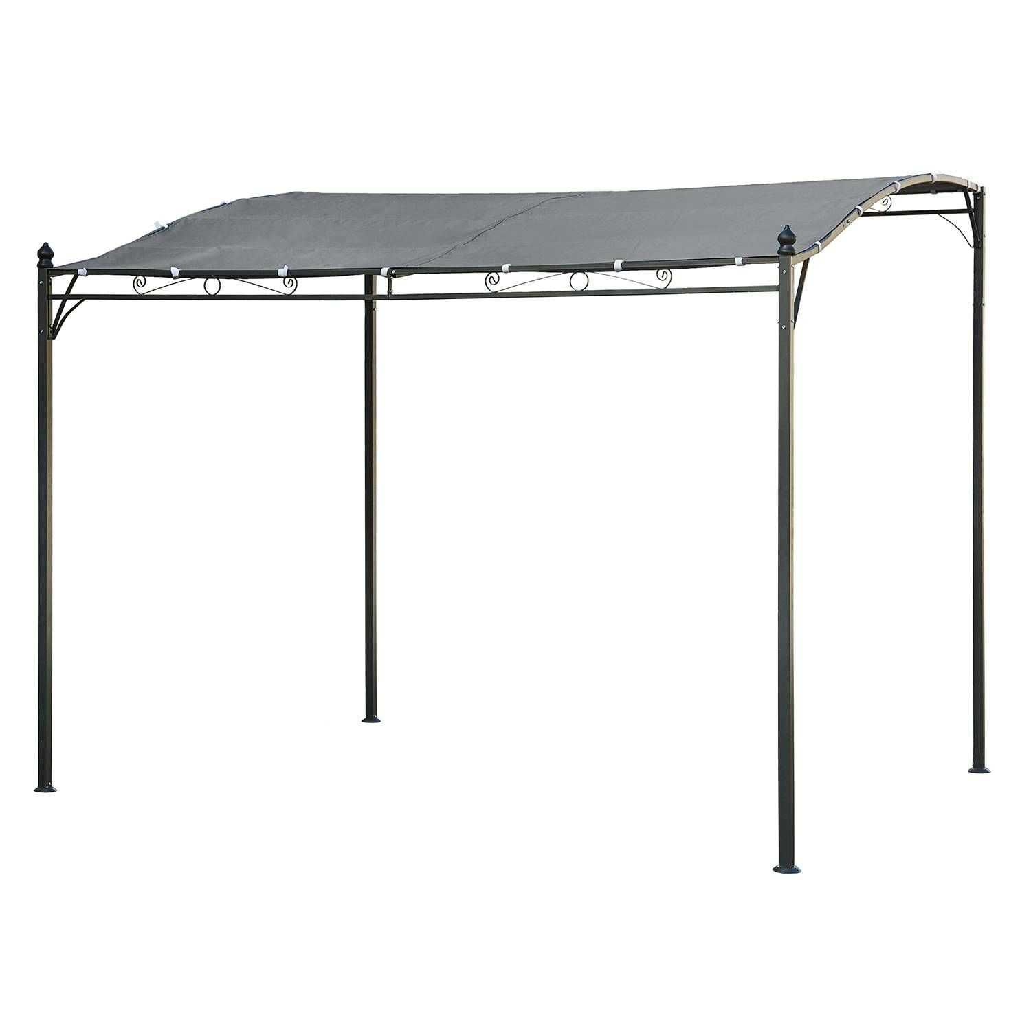 PERGOLA de Aço e Alumínio - 3 x 2,5 Metros - Cinza