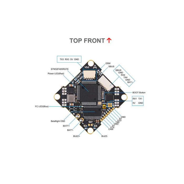 BetaFPV F405 V3 AiO 2-4S 12A kontroler lotu FPV