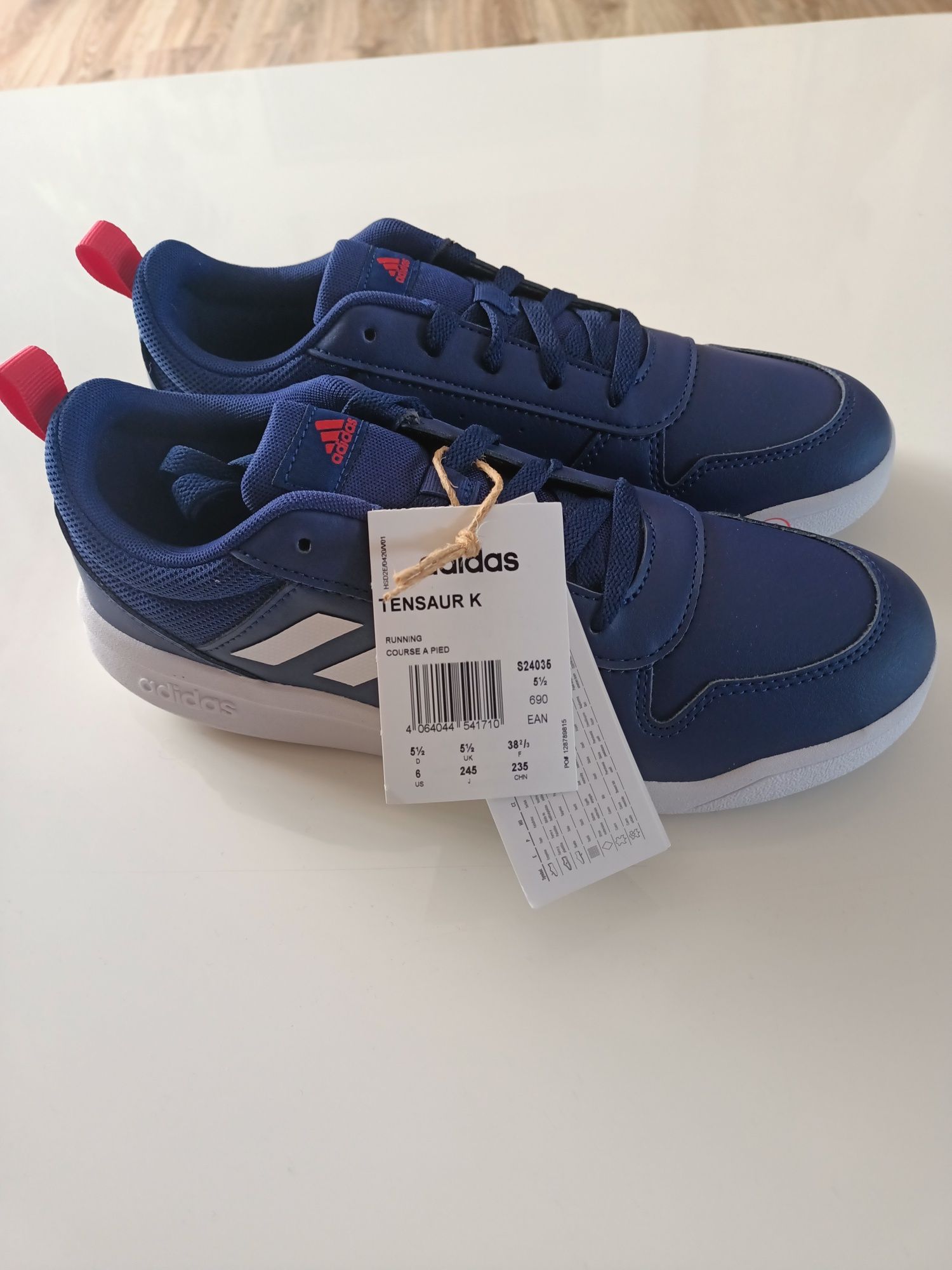 Młodzieżowe buty sportowe sneakersy Adidas Tensaur K rozm.38