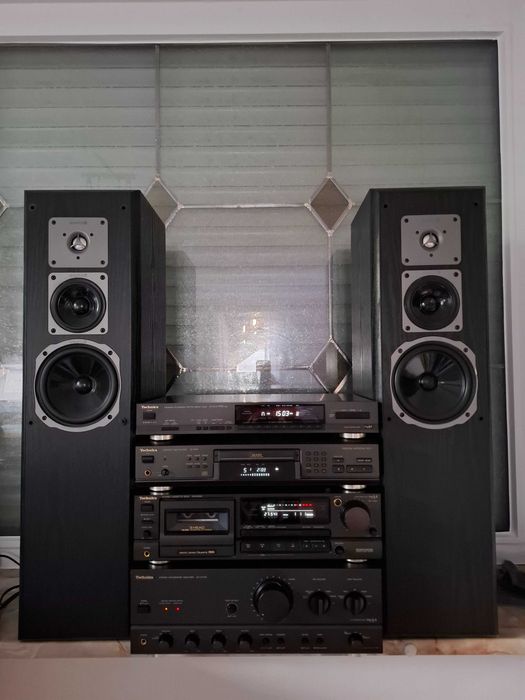 Wieża Technics Vintage VX 700 HiFi Stereo Kolumny Quadral "Piękna"