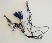 Colar de designer c/ fio cabedal