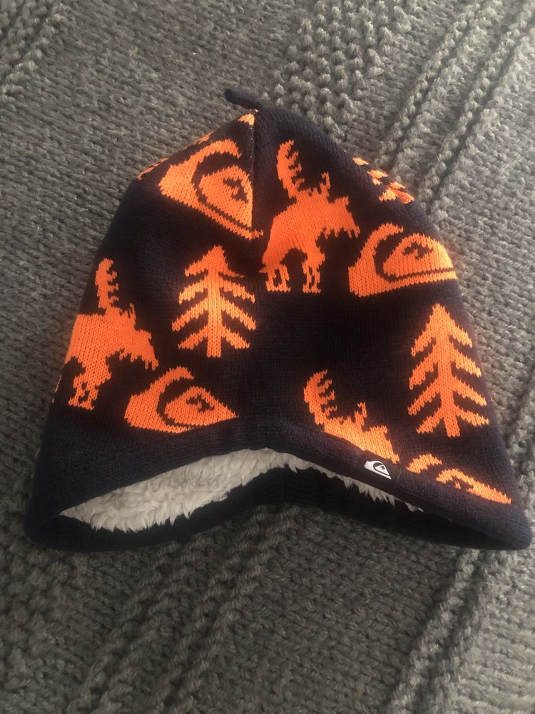 Pomarańczowo-czarna czapka dziecięca Quiksilver Cookie