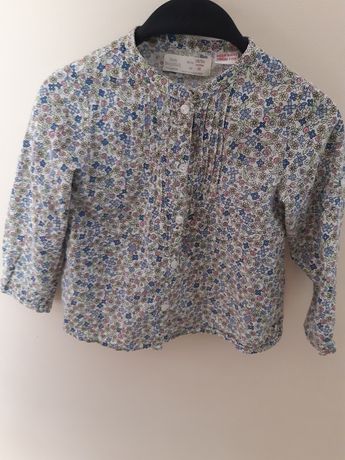 Bluzeczka koszula Zara w kwiatowy print rozm. 92