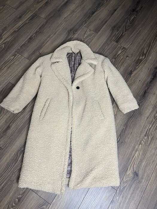 Бежева шубка  тедді S