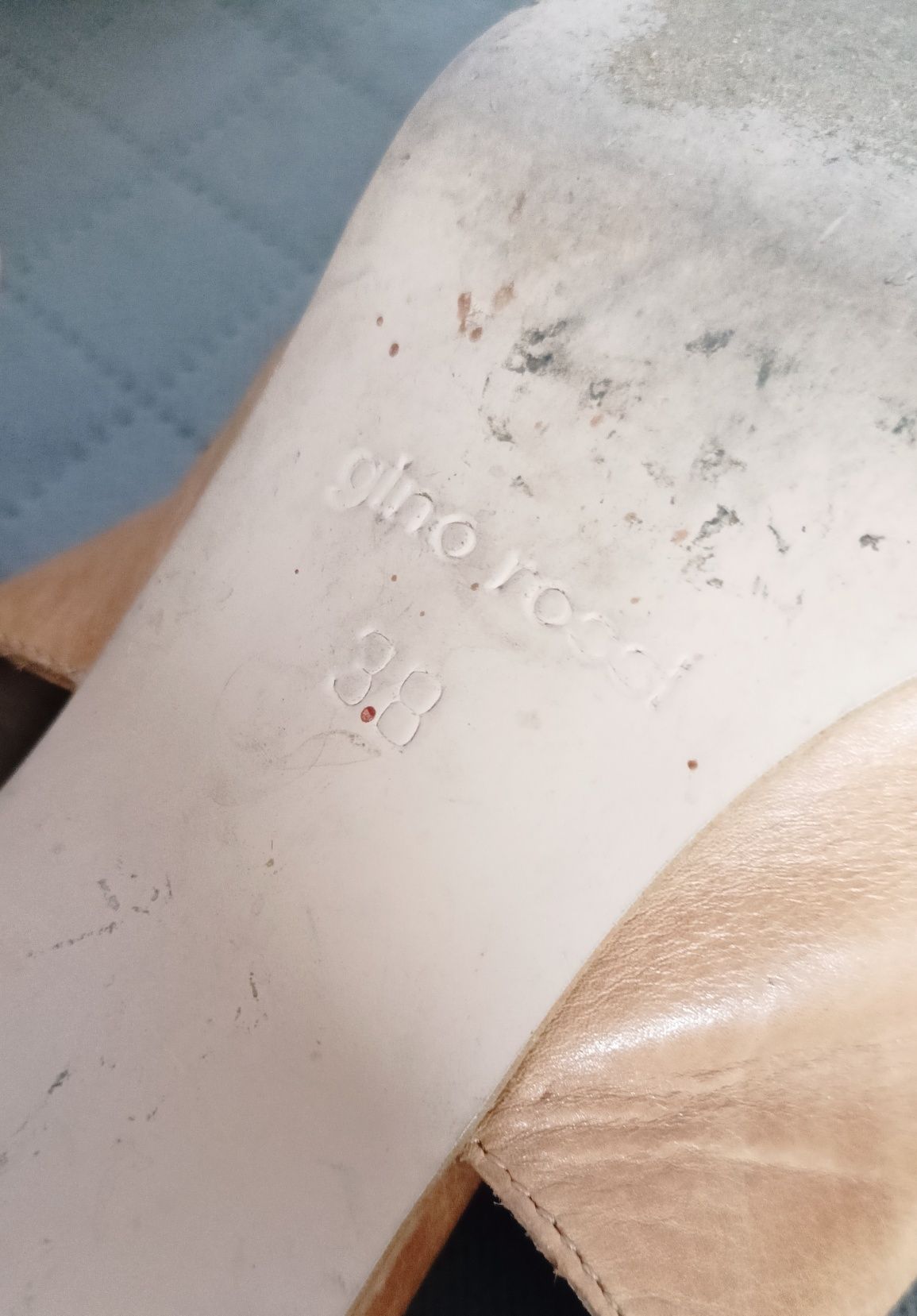 Gino Rossi czółenka buty sandały wygodny obcas skóra 38