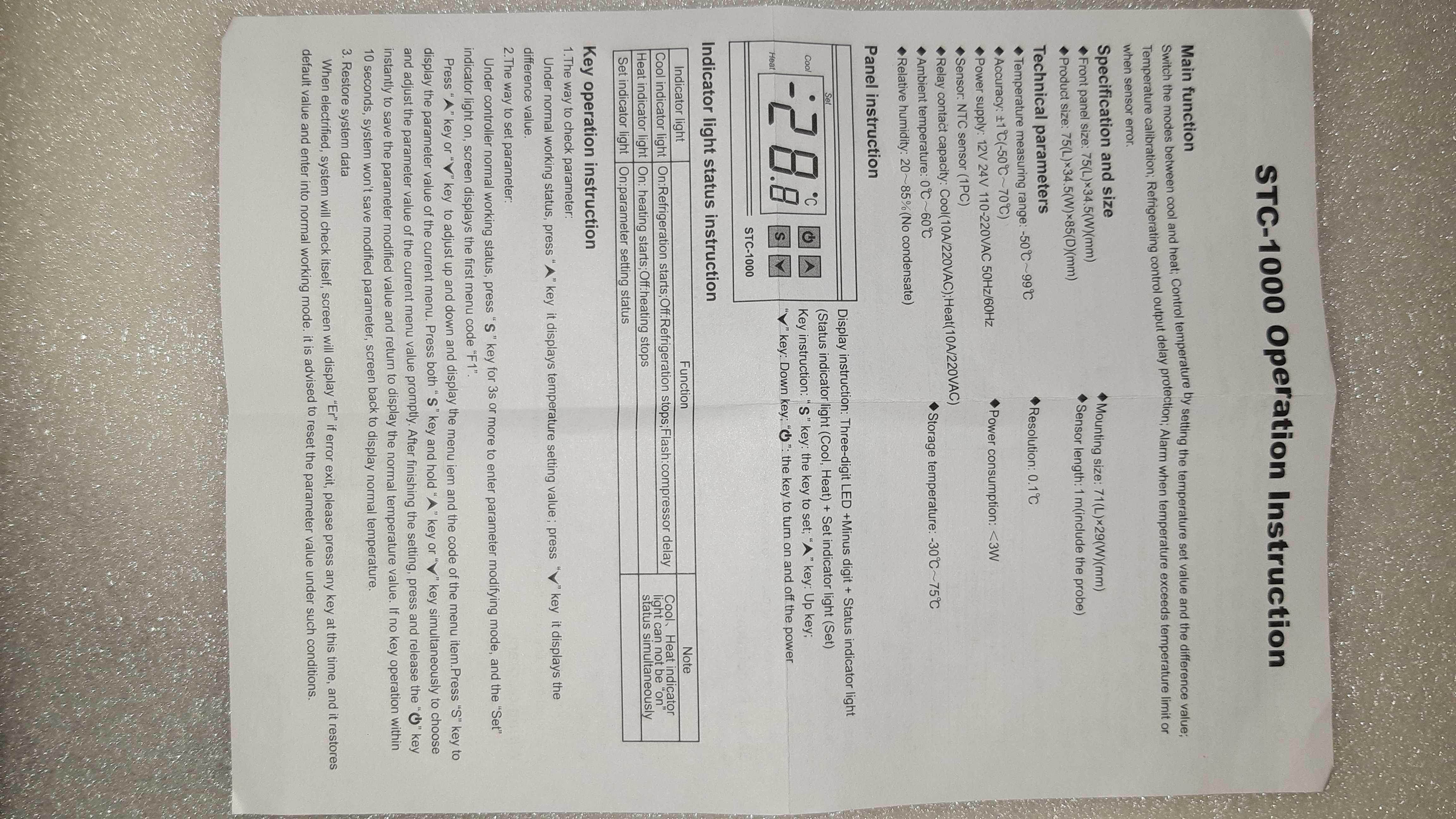 Controlador de temp. digital aquecimento refrigeração 220v - 12v - 24v