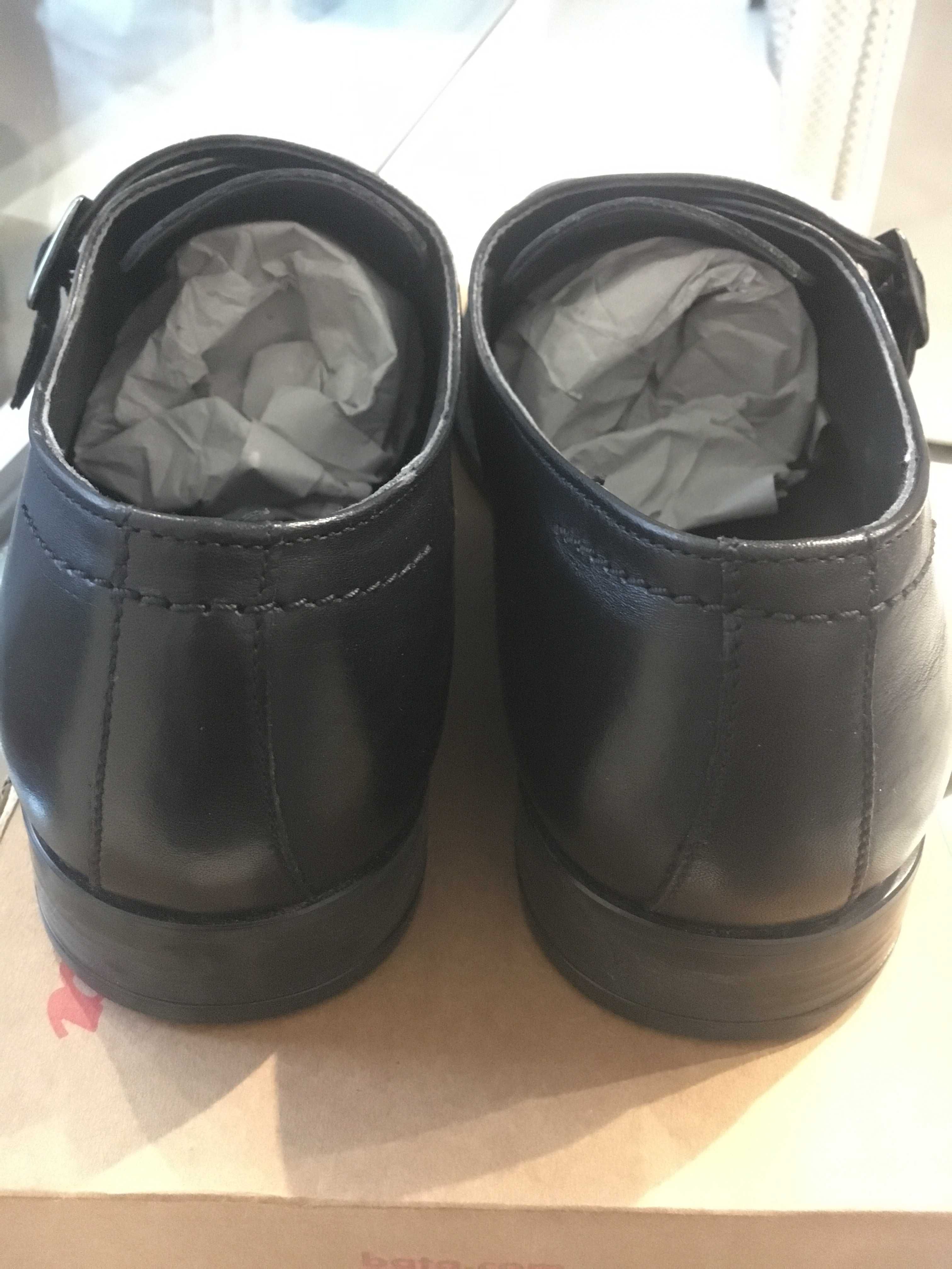 Мужские кожаные туфли монки Bata, размер 43