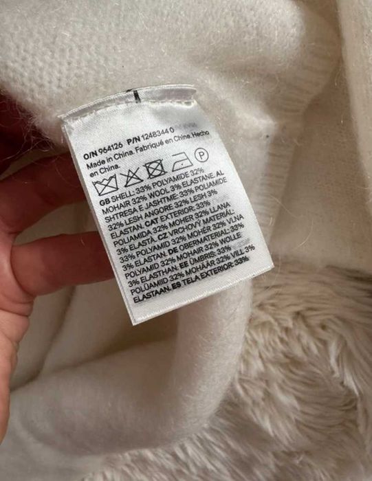 Kremowy sweter oversize wełna i moher