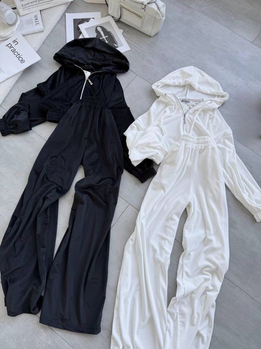 Велюровый костюм женский спортивный штаны топ кофта zara el milas