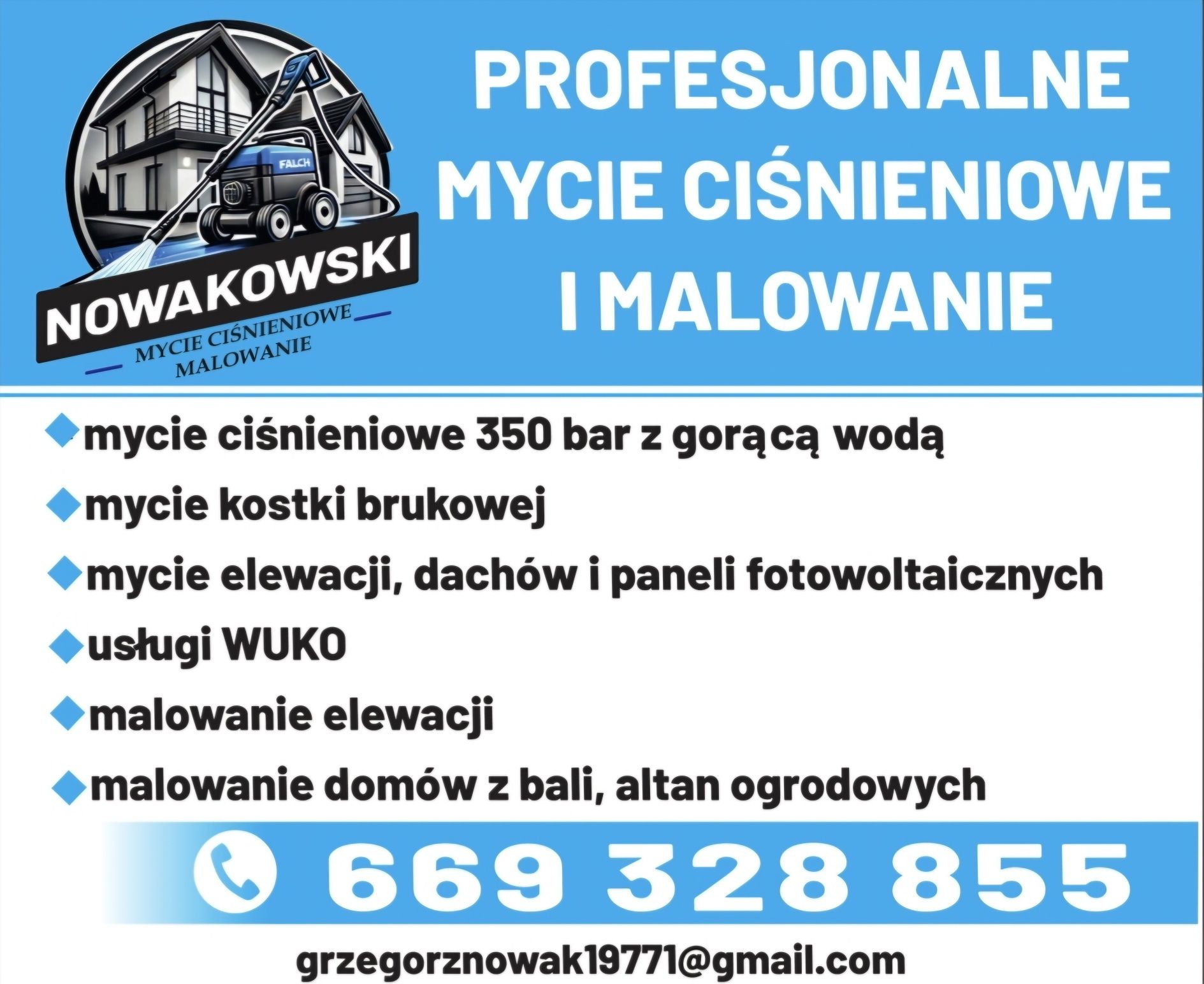 Profesjonalne mycie ciśnieniowe i malowanie elewacji!