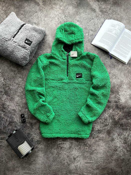 Худі чоловіче Nike Sherpa Hoodie кофта толстовка зимова тедді найк