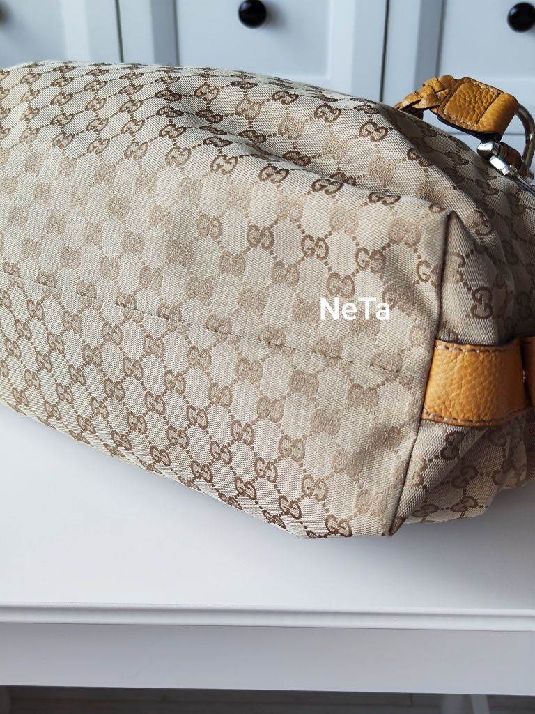 Gucci Bamboo GG Tote Haif handbag сумка оригінал номерна, вінтаж