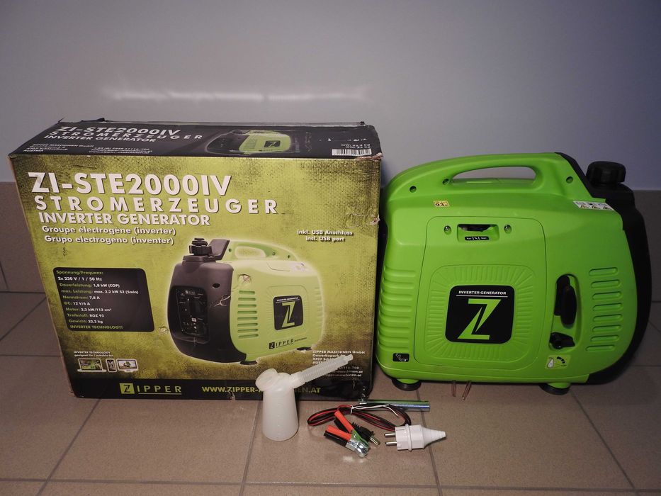 Agregat prądotwórczy Zipper 2000IV, Inverter 2x230V, 1x12V, 2USB, nowy