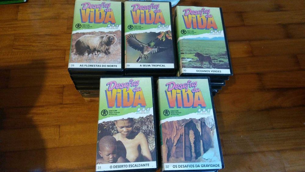 VHS - 33 cassetes - Desafios da Vida - BBC - 1994