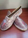 Espadryle brokatowe, różowe Donna Moda
