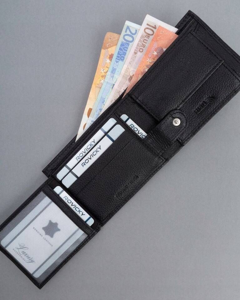 mały, skórzany portfel męski z systemem rfid - 4u cavaldi