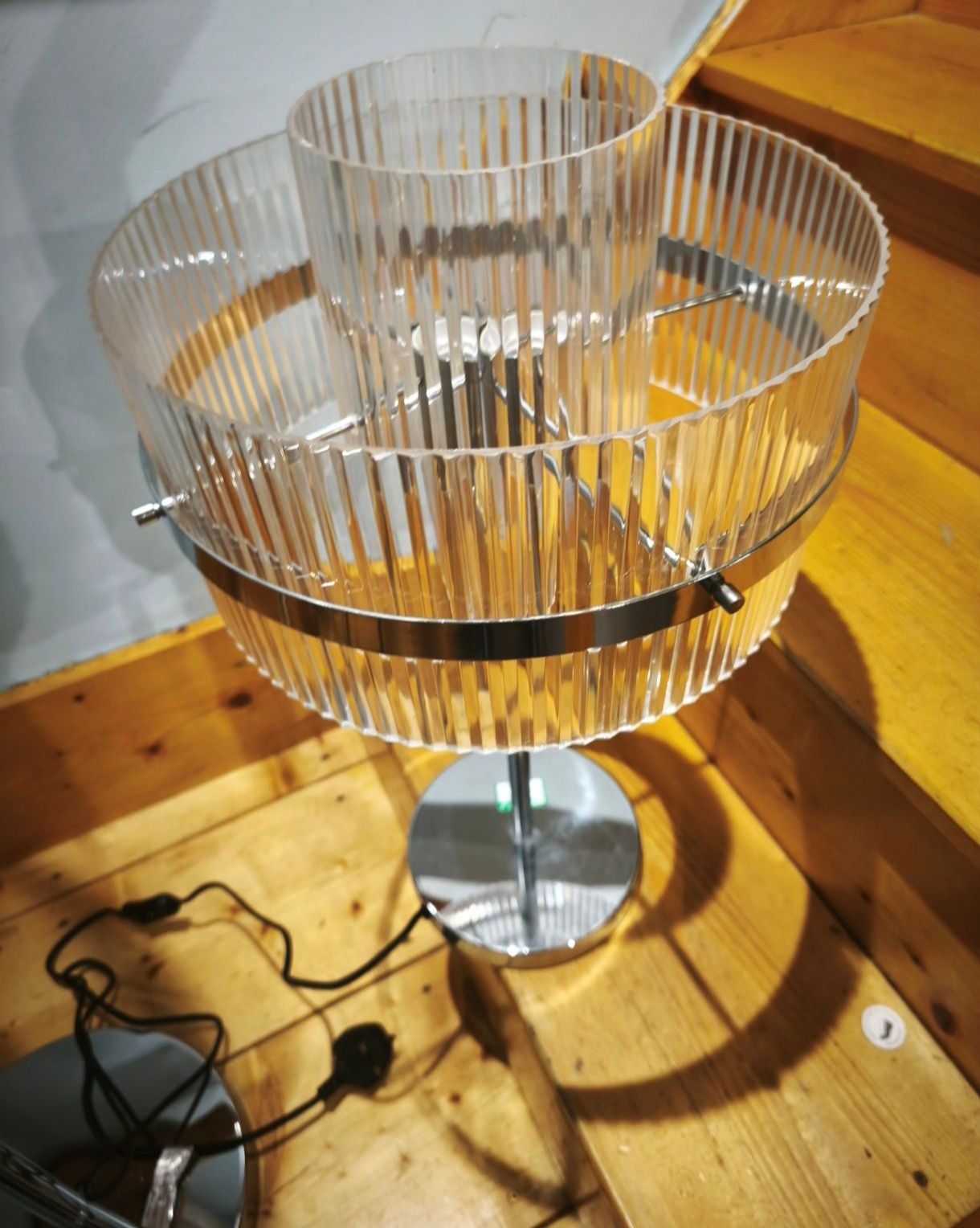 Lampa kpl 2 lamp biurowa i stojąca akryl metal
