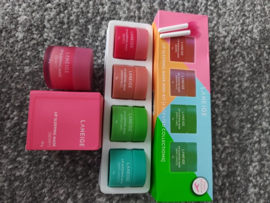 Laneige Lip Sleeping Mask – zestaw 5 szt. (Berry + Mini Kit)