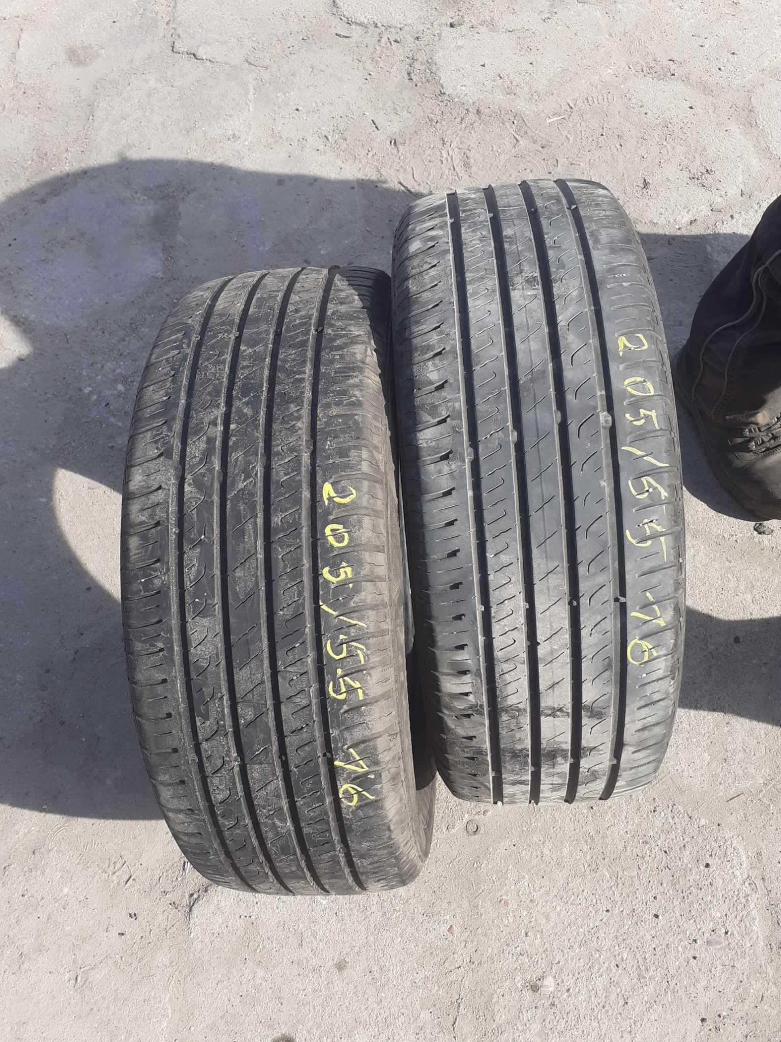 2x używane opony letnie Barum 205/55 R16 5.5mm - możliwy montaż