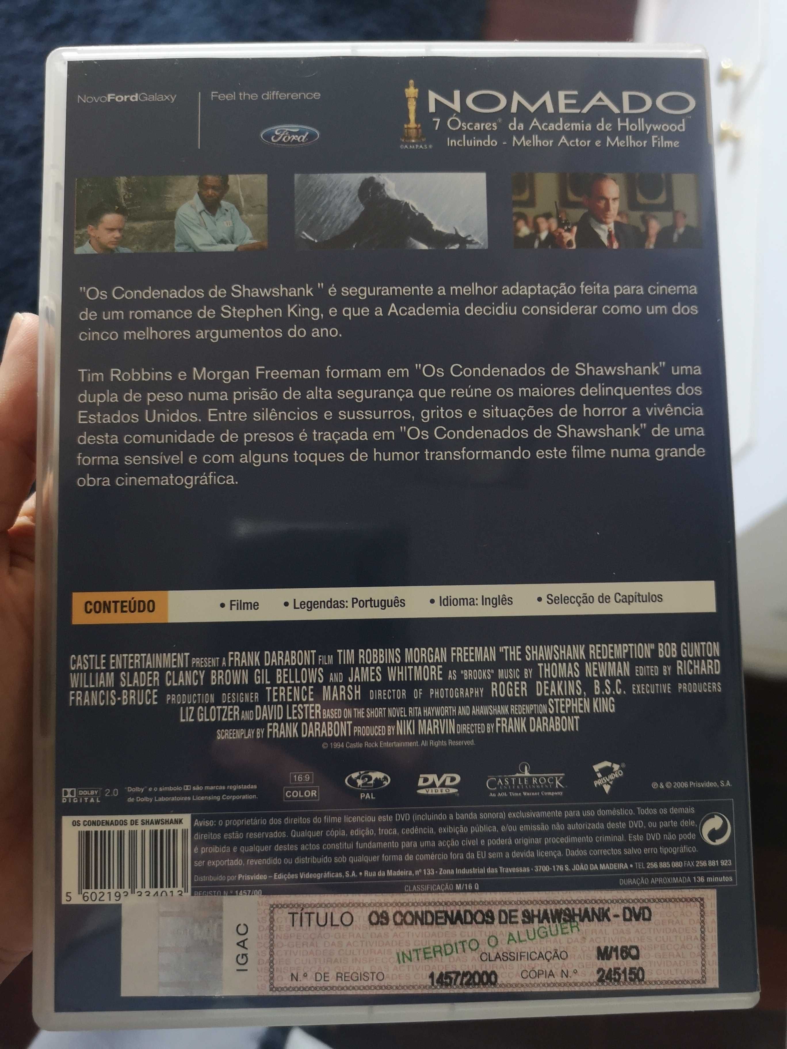 Os Condenados de Shawshank [DVD]