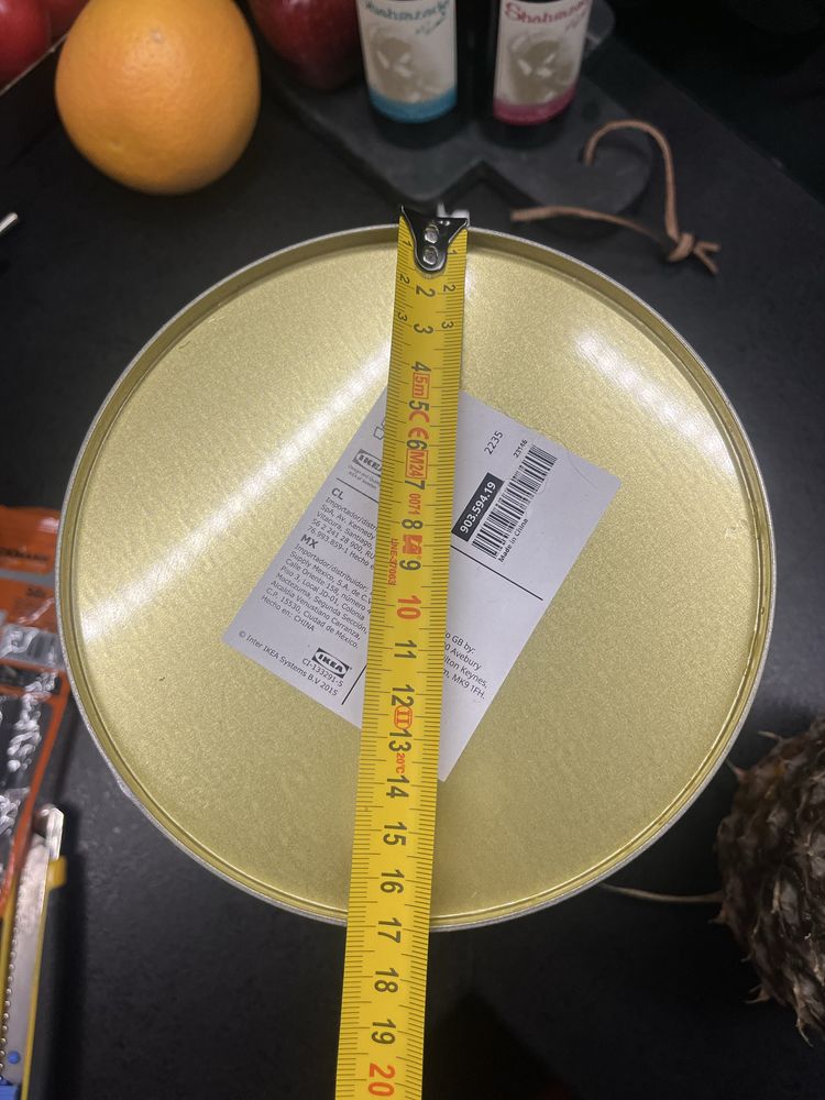 Doniczka IKEA zlota gold metal