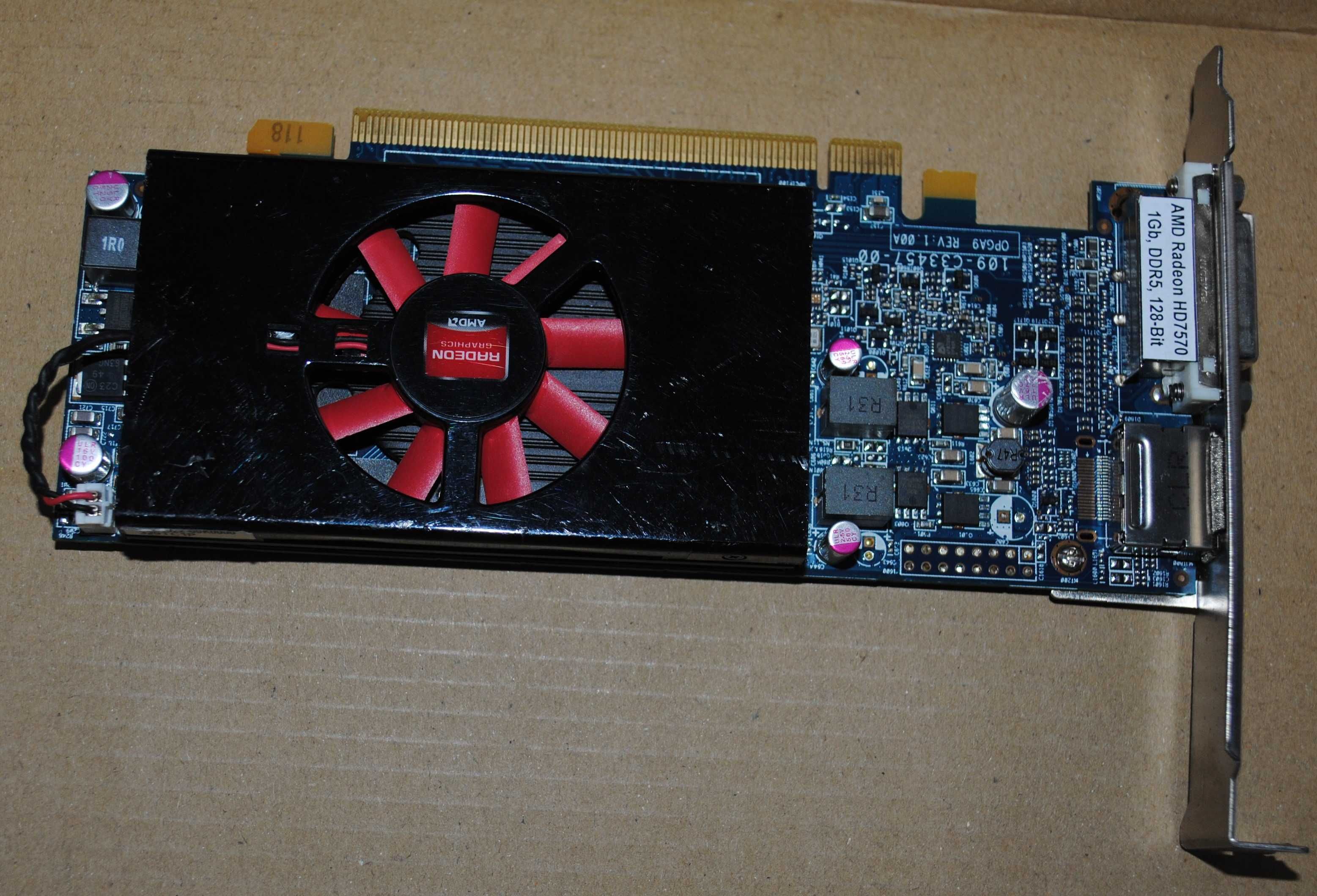 Відеокарта AMD Radeon HD7570, 1GB DDR5 128bit бв робоча .