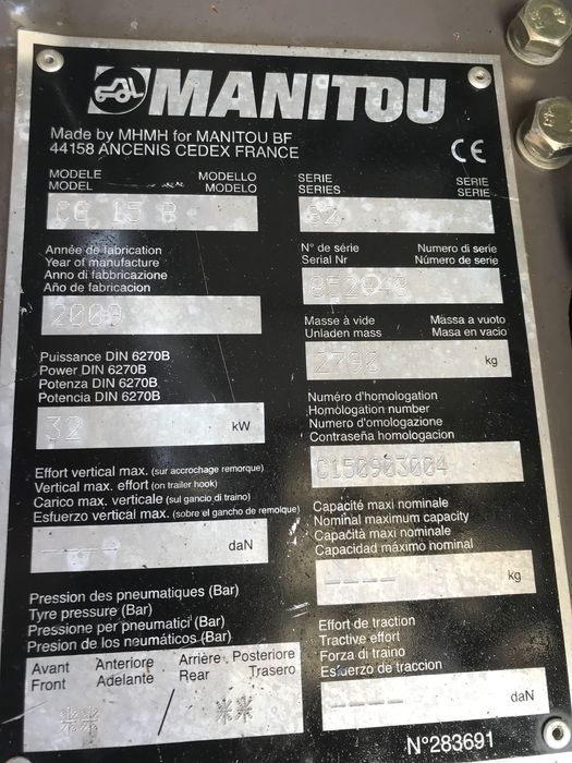 Wózek widłowy manitou