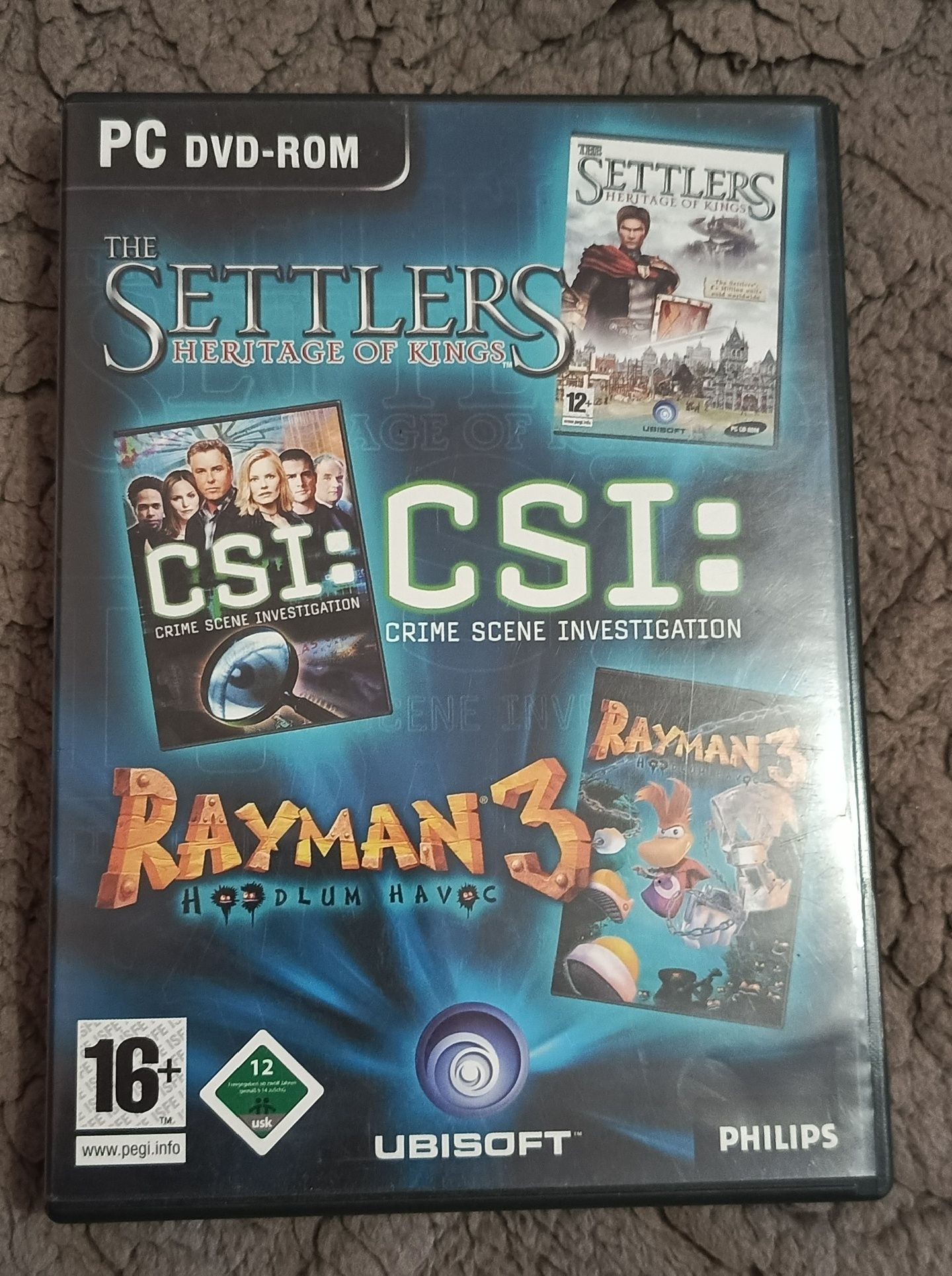 Ігри на ПК диск Rayman 3 CSI Settlers набір