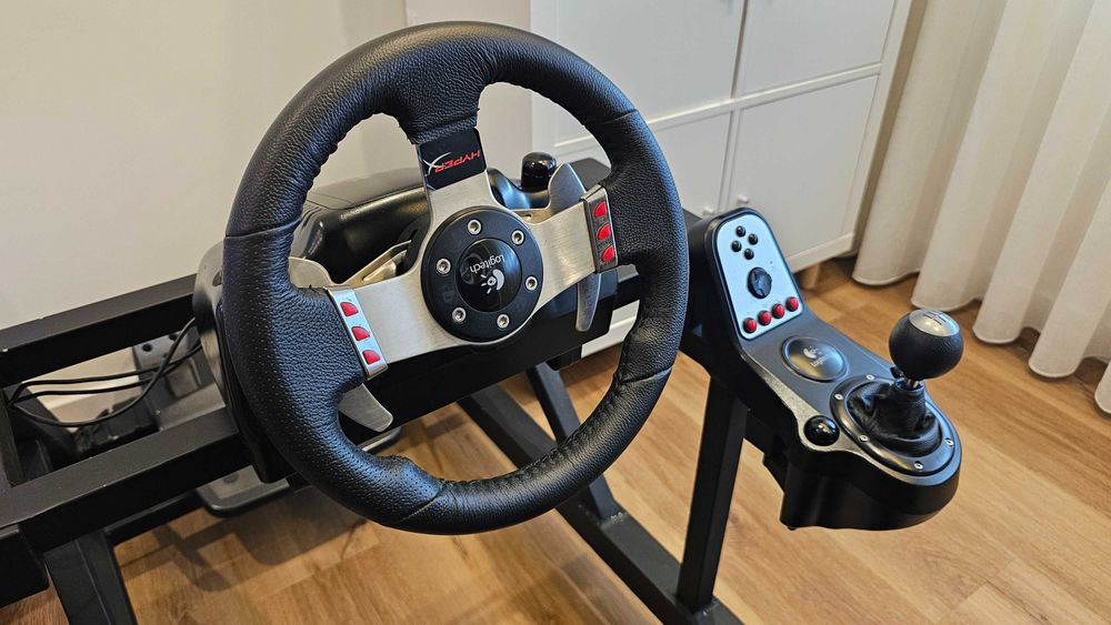 Cockpit Sim Racing Completo – Logitech G27 + Estrutura