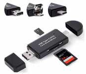 Czytnik kart pamięci 5 wejść 5w1 SD MicroSD USB TYP-C MicroUSB TF