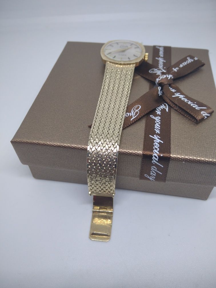 Złoty damski zegarek Etna złoto 585