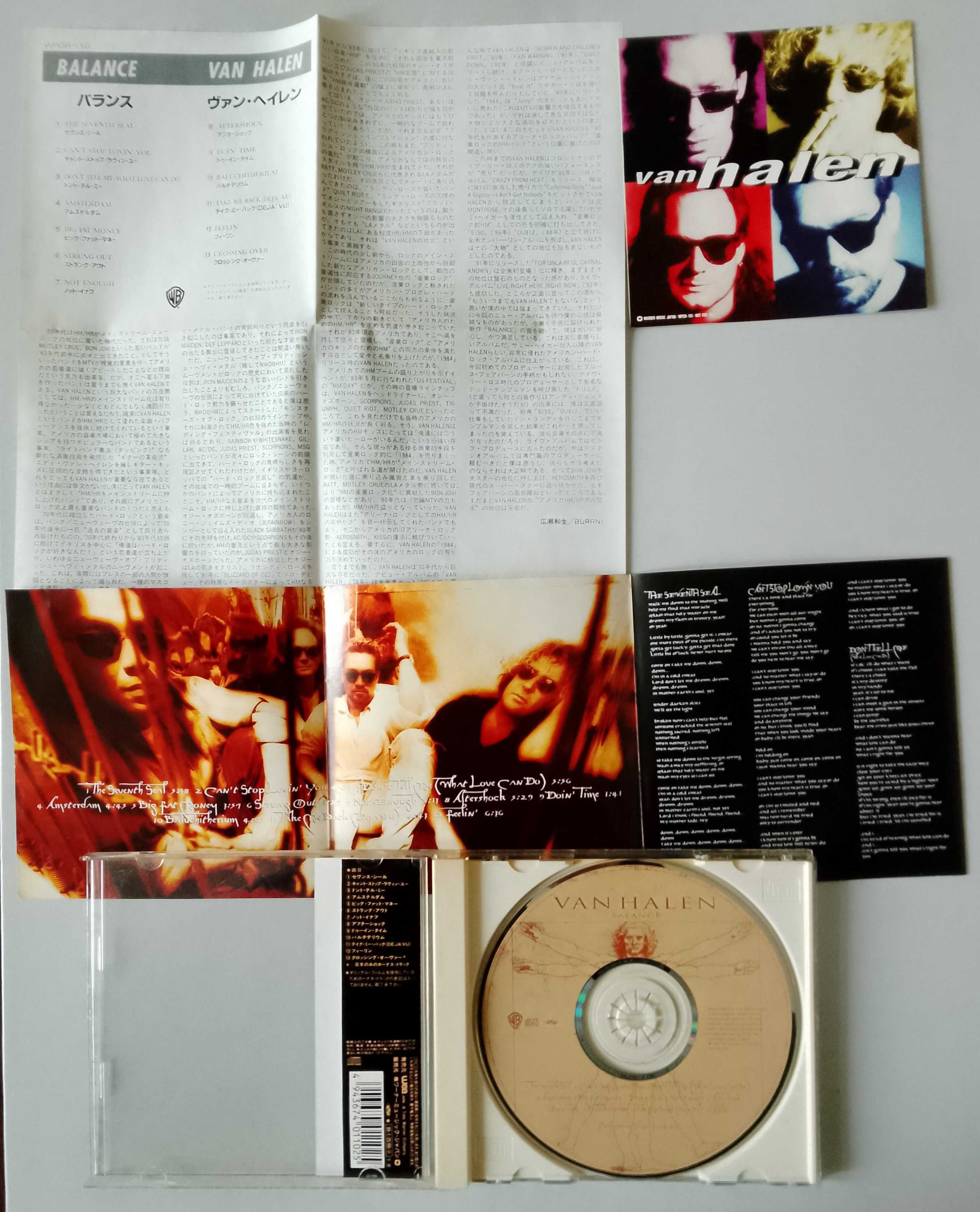 CD Van Halen – Balance (1995, Warner Bros. Rec WPCR-110,  L274, Japan)