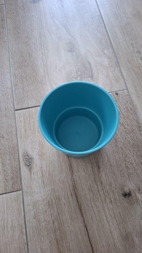 Doniczka, osłonka IKEA PAPAYA – 12 cm, kolor miętowy / turkusowy