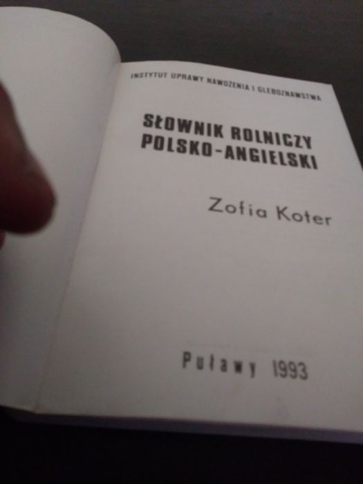 Słownik rolniczy polsko-angielski