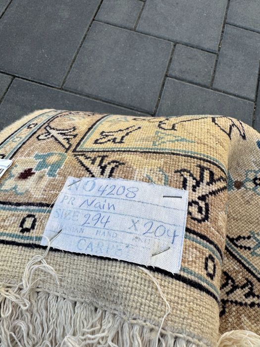 Nain Perski Dywan Ręcznie Tkany Wełniany Iran 304x204
