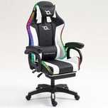 Cadeira gaming com Leds Nova na Caixa!  (Preto e branco)