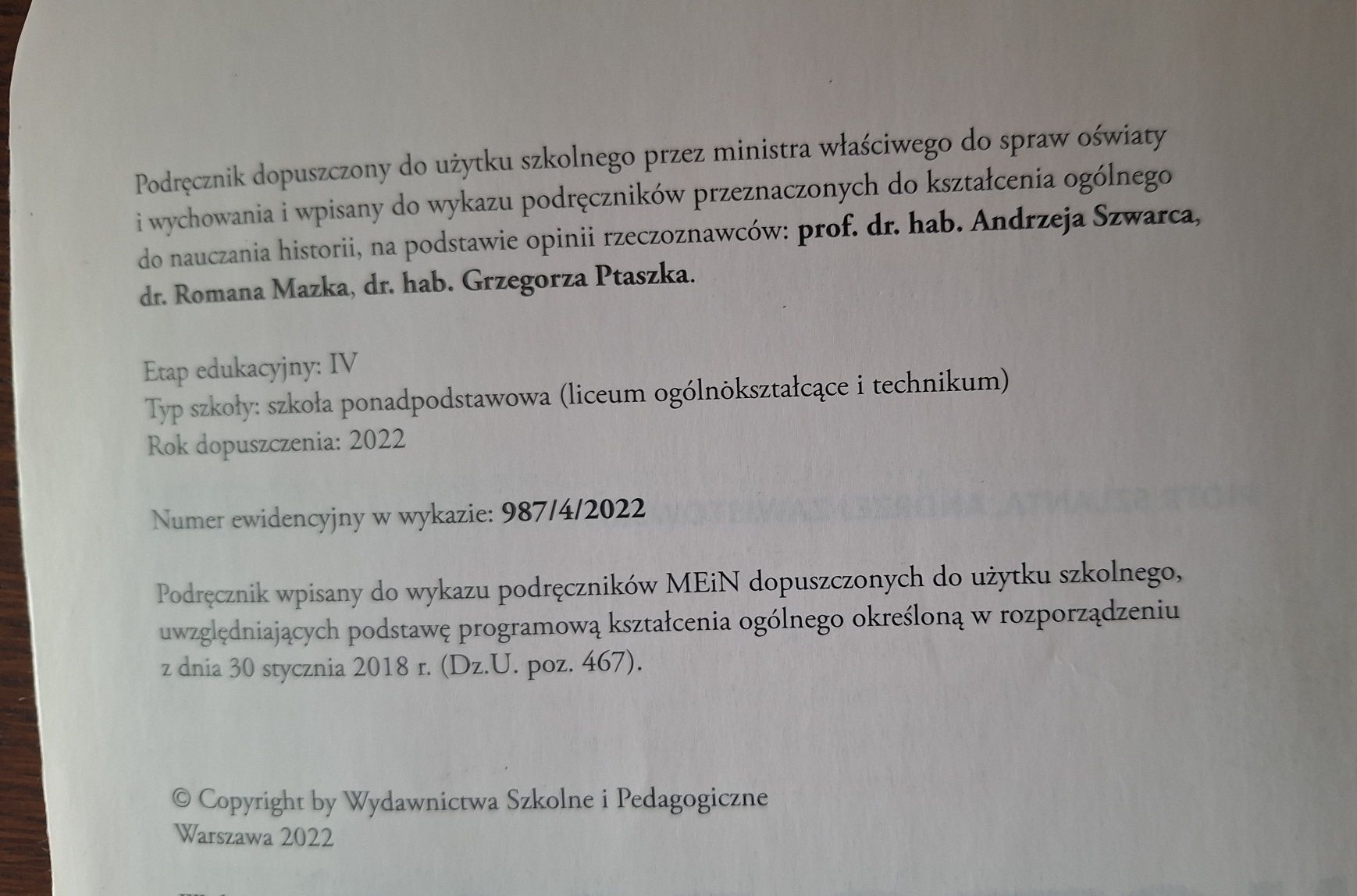 Historia 4 MEN 987/4/2022