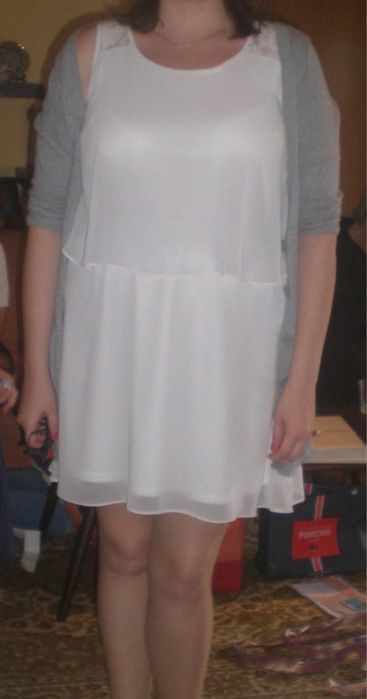Vestido midi branco