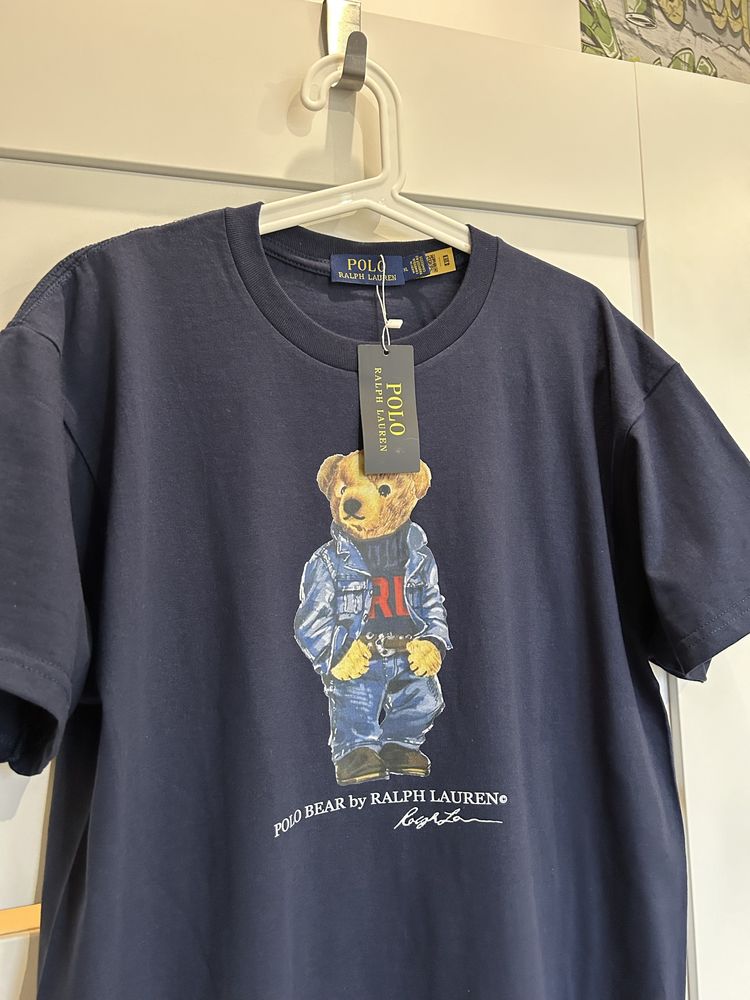 Koszulka T-Shirt Polo bear Granatowa XL