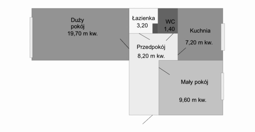 2 pokoje Mydlice, ul. Grynia 49m2 balkon