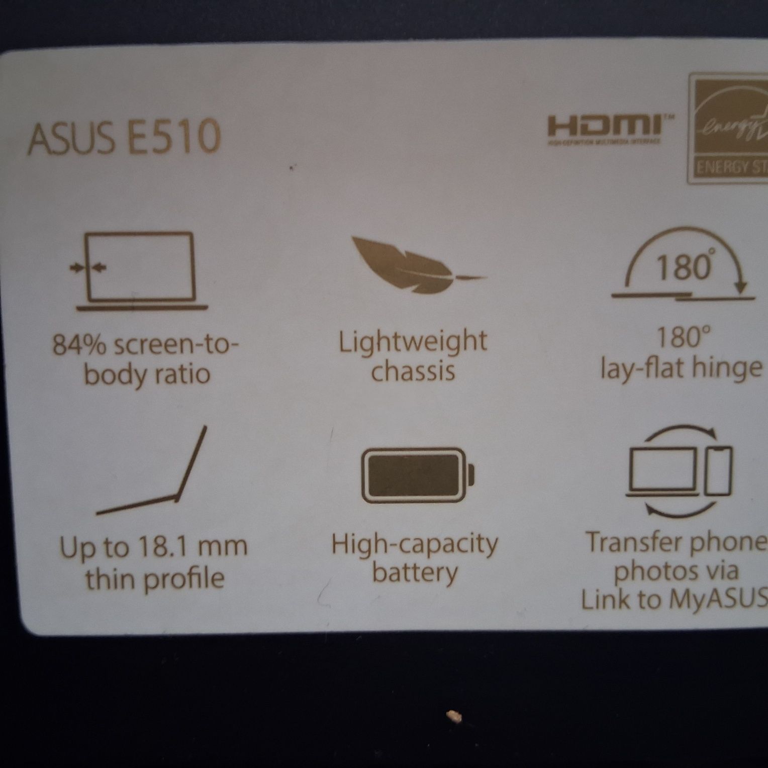 Laptop/Notebook AsusE510 Stan Idealny Włączony kilka razy na Windows11