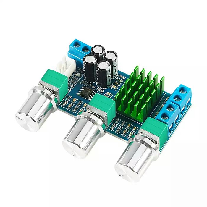 Цифровой аудио усилитель tpa3116D2 . DC 12 -24V. 80 Вт x 2.+темброблок