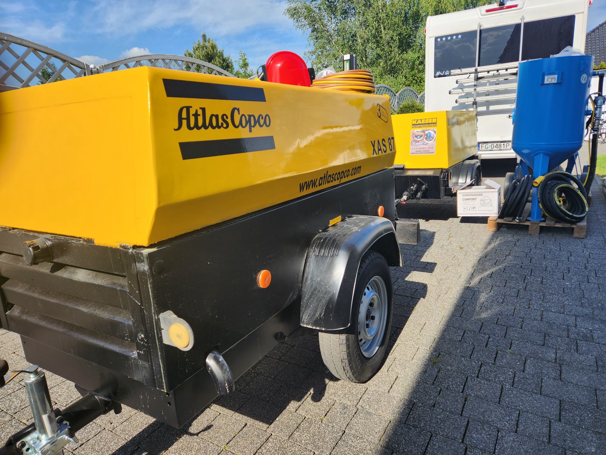 Zestaw do piaskowania Atlas Copco XAS 87 +Nowa Fabrycznie Piaskarka