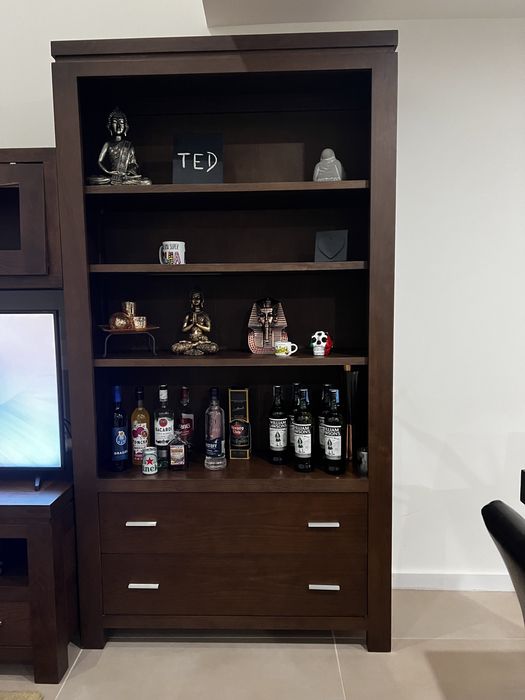 Móvel de sala e mesa de centro