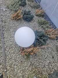 Kule ogrodowe zewnętrzne białe 45cm +E27 9W świecąca kula ogrodowa