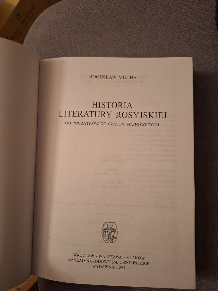 Bogusław Mucha Historia literatury rosyjskiej