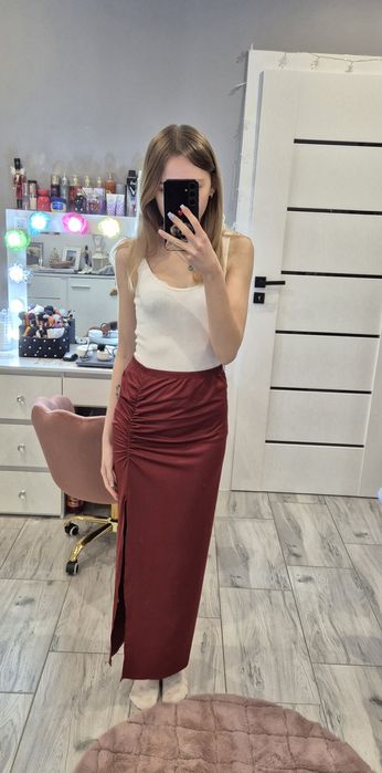 Spódnica maxi z rozporkiem