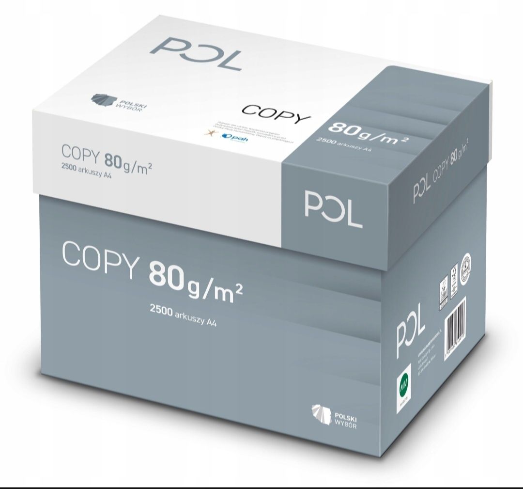 Nowy Papier biurowy xero Pol Copy format A4 80 g 5 x 500 arkuszy