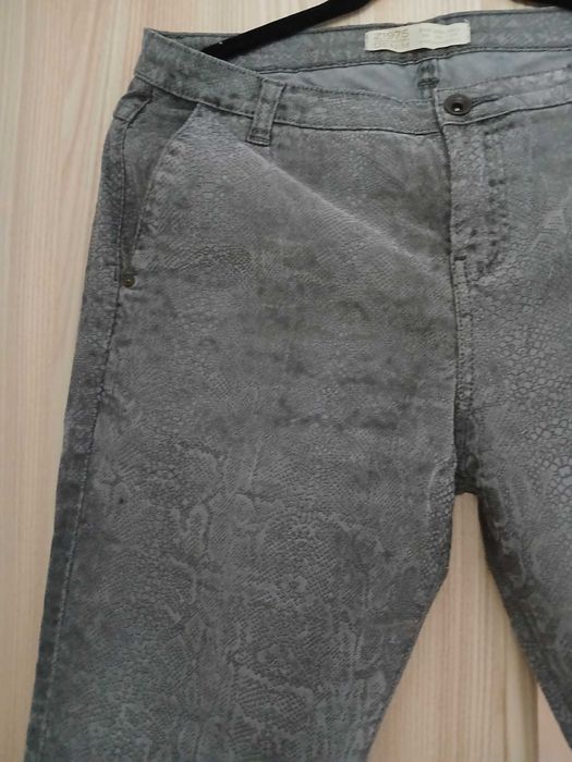 spodnie jeansy szare Zara M